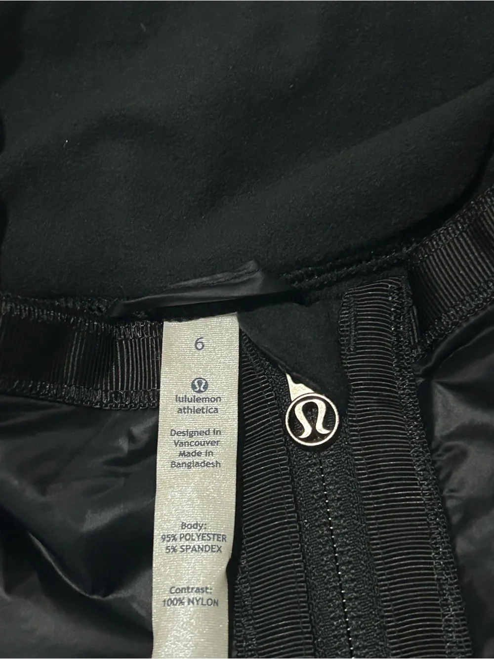Lululemon Full Zip Jacket Black Long Sleeves Zipper Pockets - Picture 6 of 7